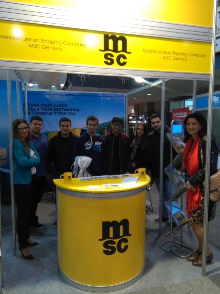 UACS students learning about Internationalization at Tehnoma Fair in Skopje