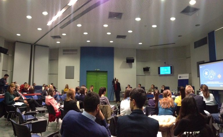 UACS students and faculty participating at a conference “European Union, Macedonia and can we forward after the elections?”