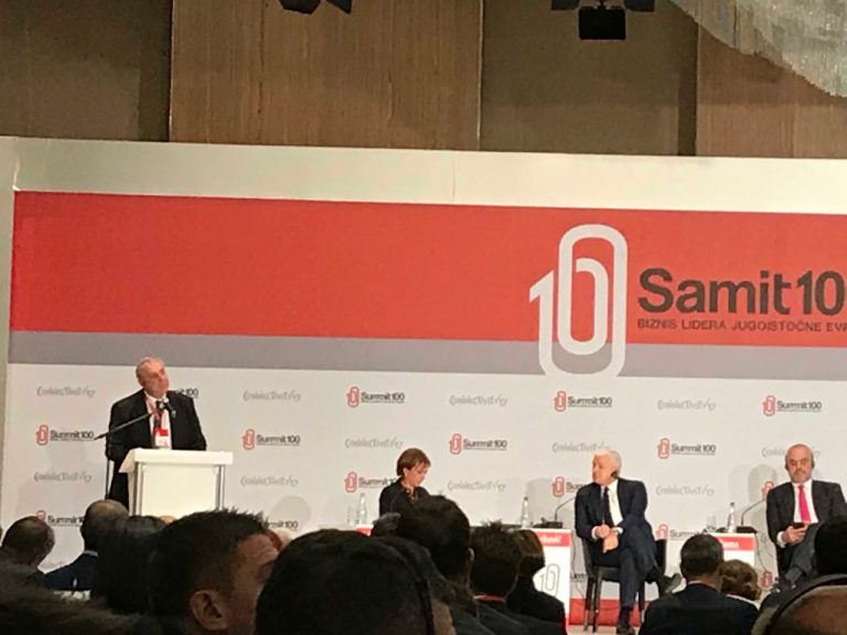UACS Rector, Marjan Bojadjiev, PhD presents at the Summit 100