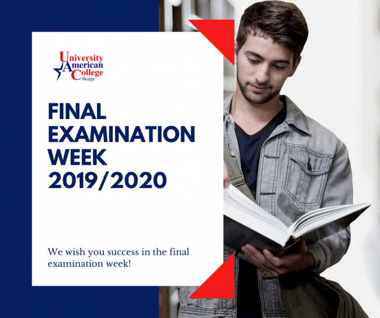 Final Exam Schedule for Fall Semester in the Academic Year 2019/2020