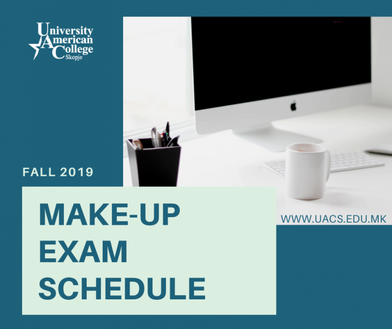 MAKE-UP EXAM SCHEDULE (FALL 2019)