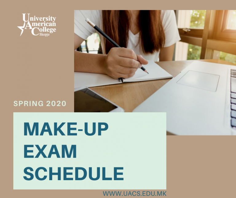 MAKE-UP EXAM SCHEDULE (Spring 2020)
