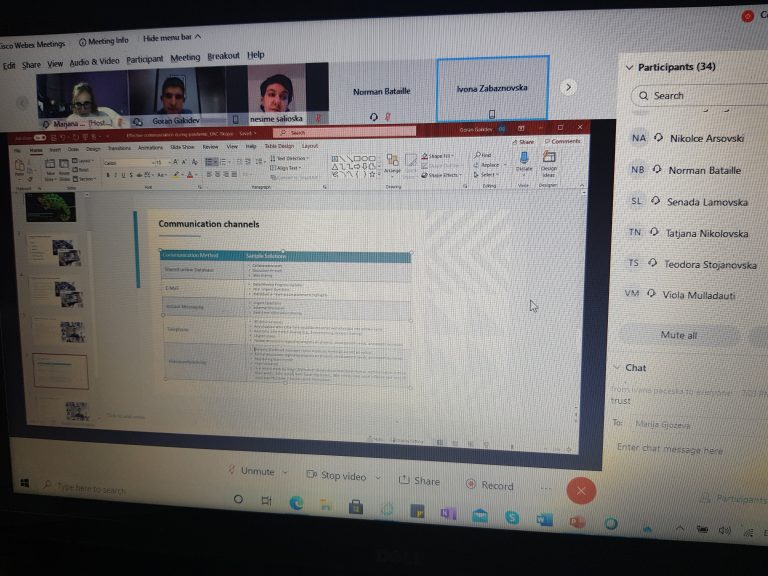 Online guest speaker on the topic “Communication in a Corona Pandemic”