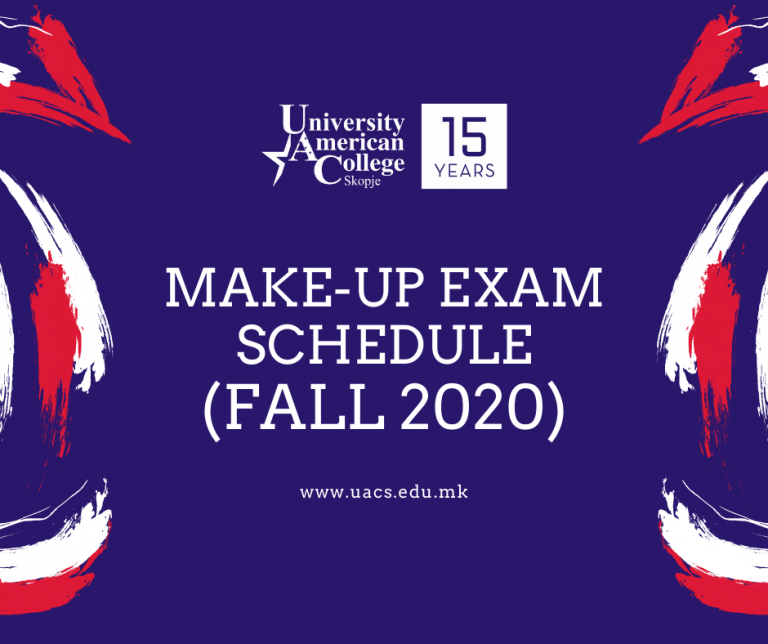 MAKE-UP EXAM SCHEDULE (FALL 2020)