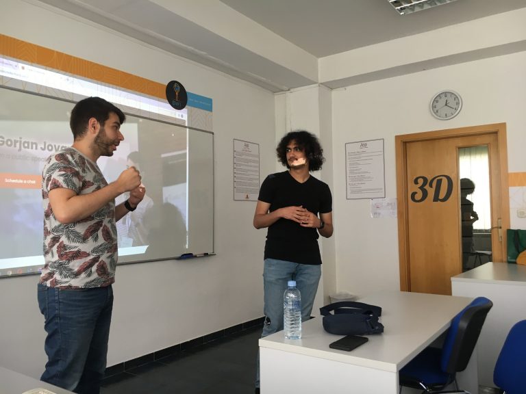 Guest appearance by Gorjan Jovanovski in the course Speech Communication