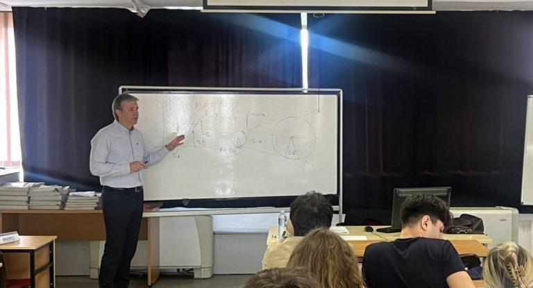 Guest speaker at the UACS Entrepreneurship Class – Dejan Kalinikov, the CEO of SEAF Macedonia