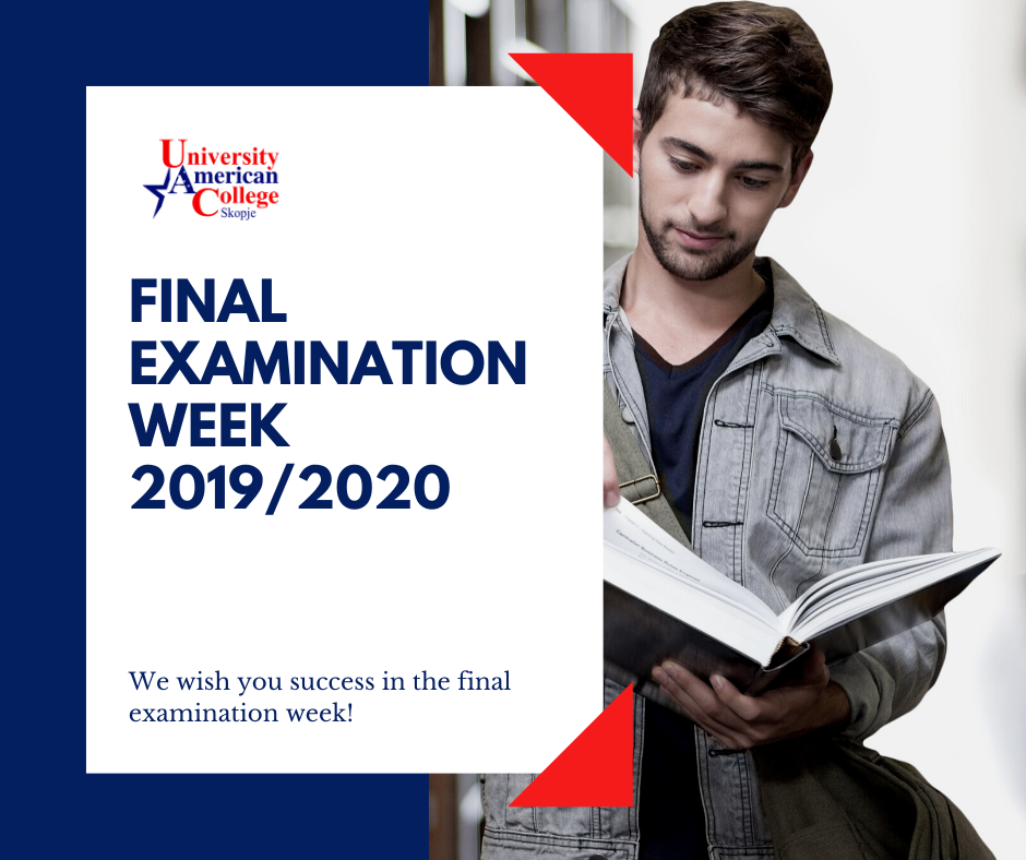 Final Exam Schedule for Fall Semester in the Academic Year 2019/2020