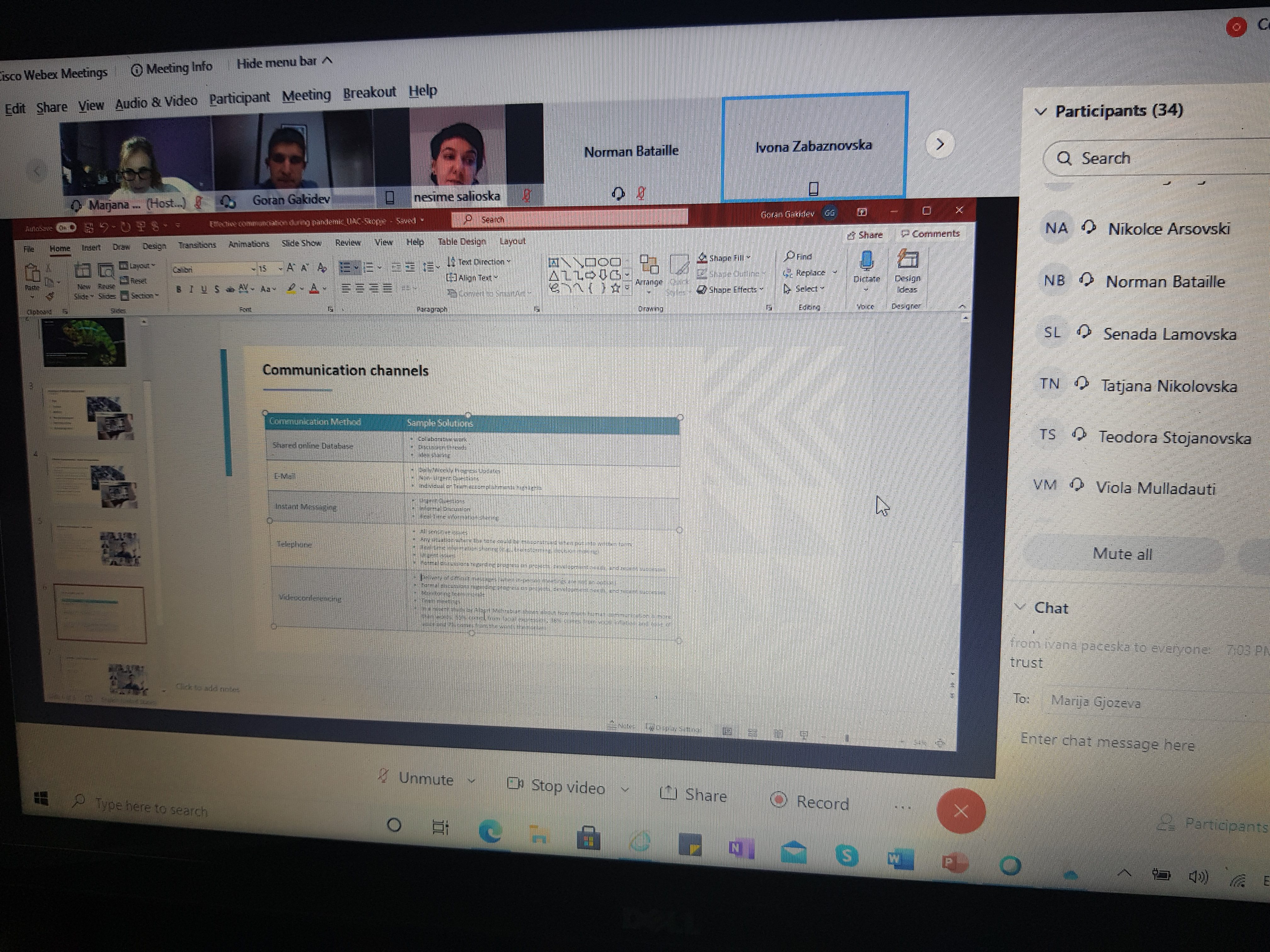 Online guest speaker on the topic 