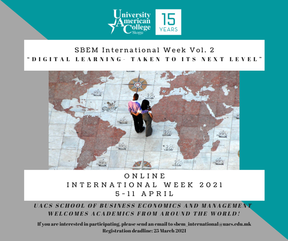 SBEM International Week Vol. 2 - “Digital Learning- Taken To Its Next Level”
