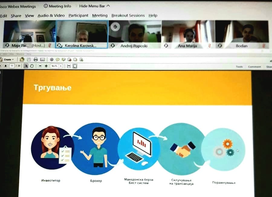 Ms. Karolina Karovska Bozinoska, head of Division for promotion, education and development at the Macedonian Stock Exchange was a guest lecturer at UACS