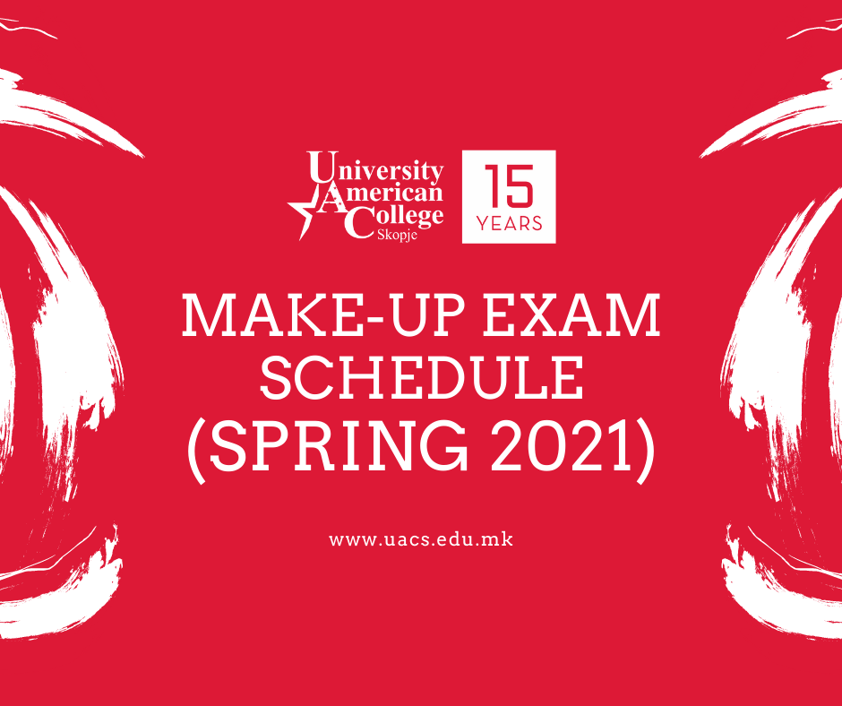 MAKE-UP EXAM SCHEDULE (Spring 2021)