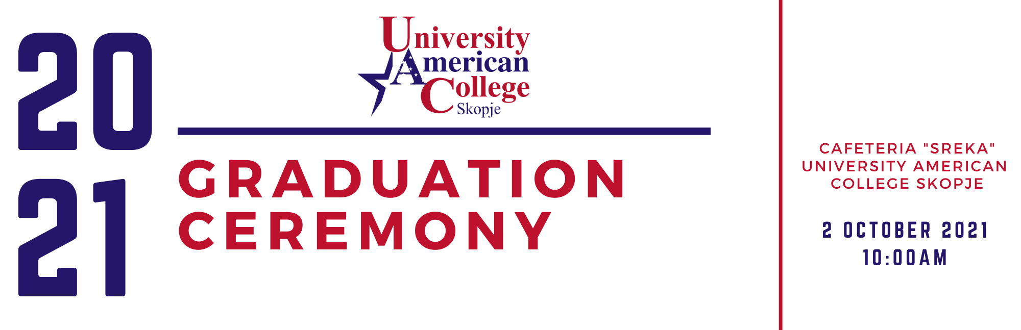 Церемонија за доделување дипломи за академската 2020/2021 година
