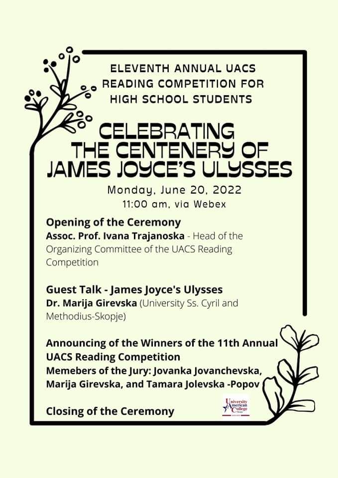 Eleventh Annual Reading Competition - UACS School of Foreign Languages