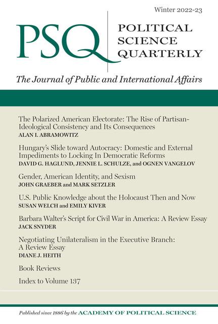 O. Vangelov's paper in Political Science Quarterly