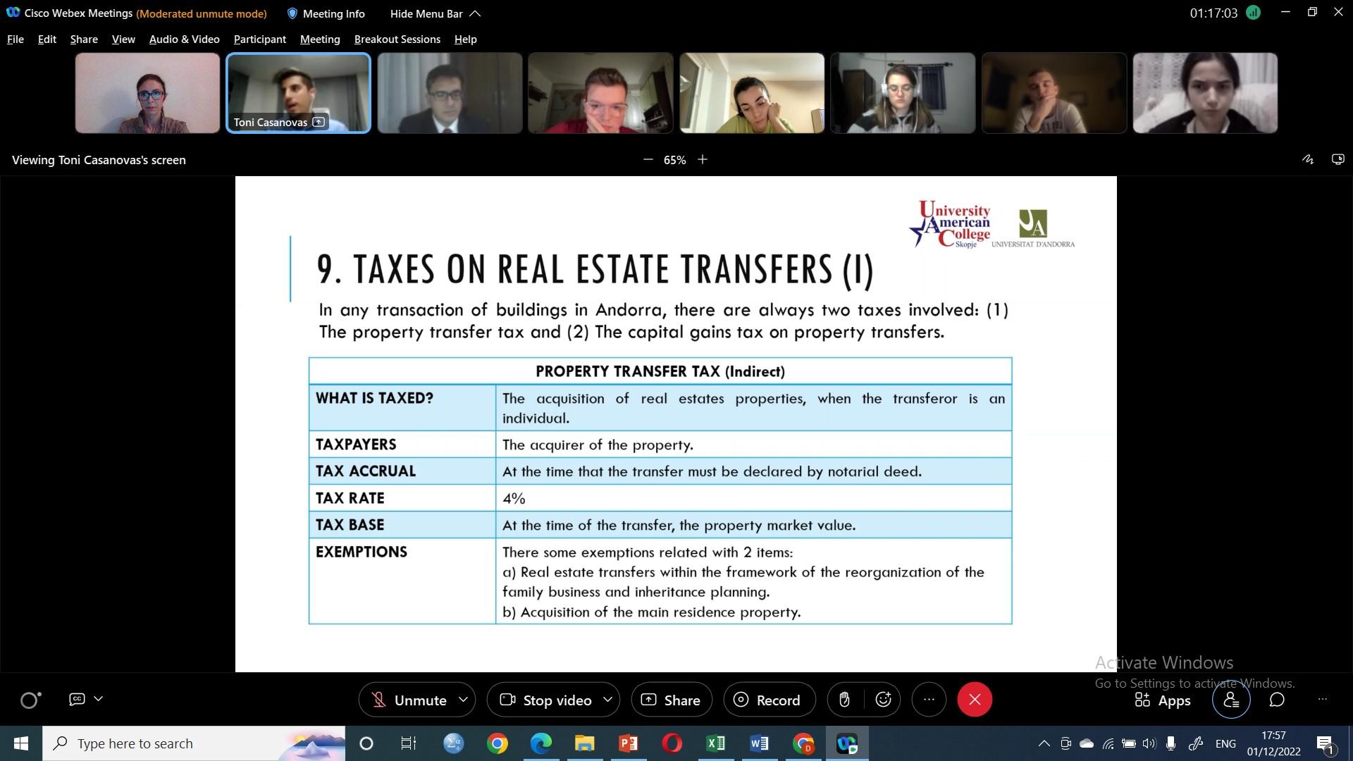 Guest lecturer from the University of Andorra