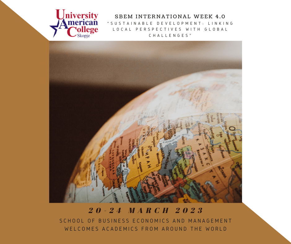 SBEM INTERNATIONAL WEEK 4.0 - “Sustainable development: Linking local perspectives with global challenges”