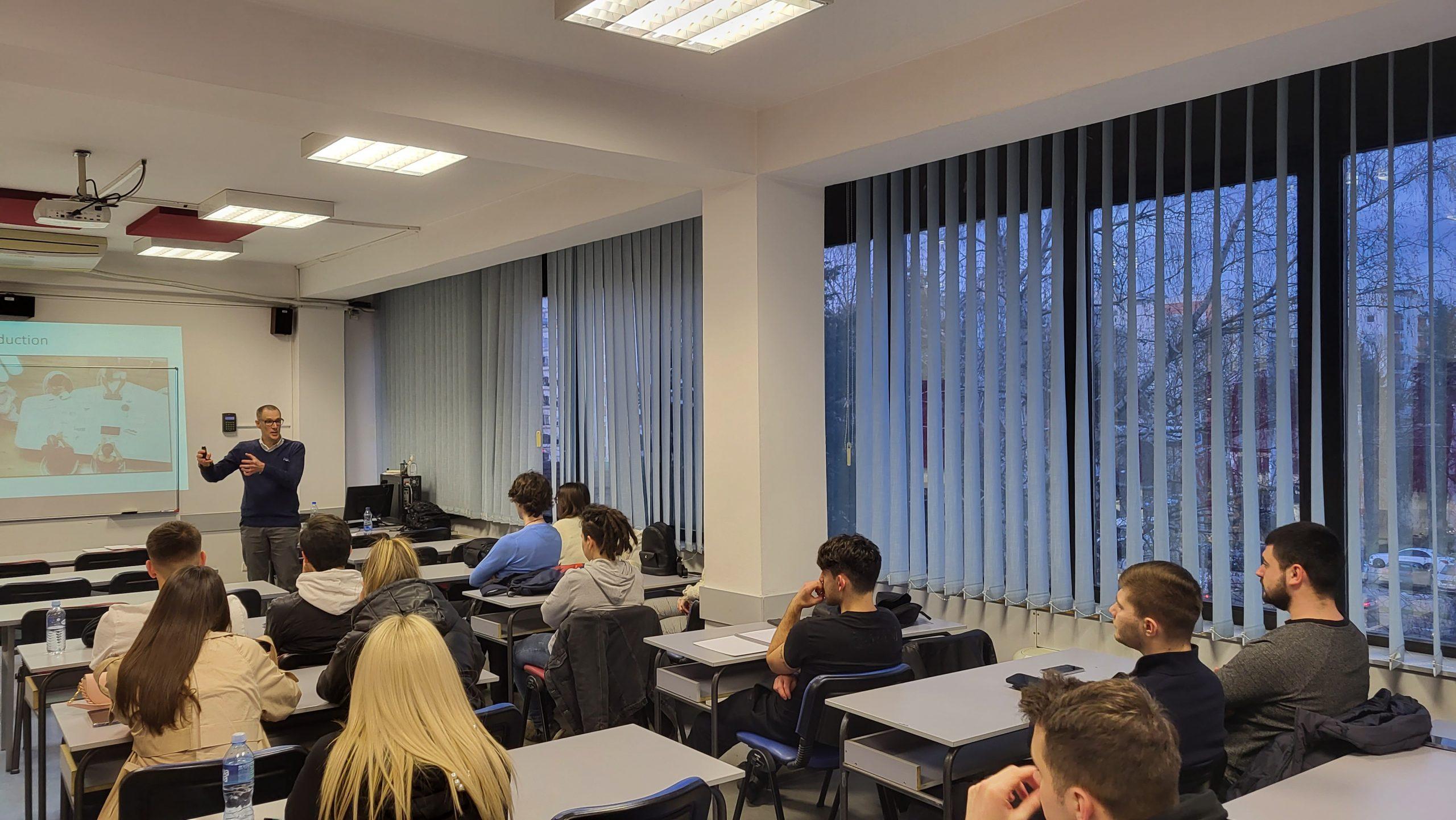 Paul Featherstone from Parent Pay Group held a guest lecture in UACS