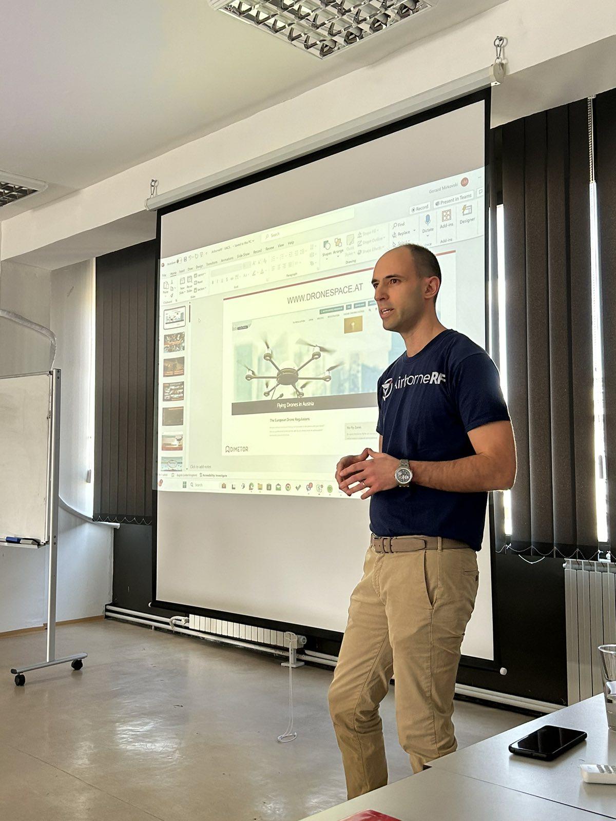 Guest lecturer at the University American College Skopje - Gorazd Mirkovski, Project Director at Dimetor