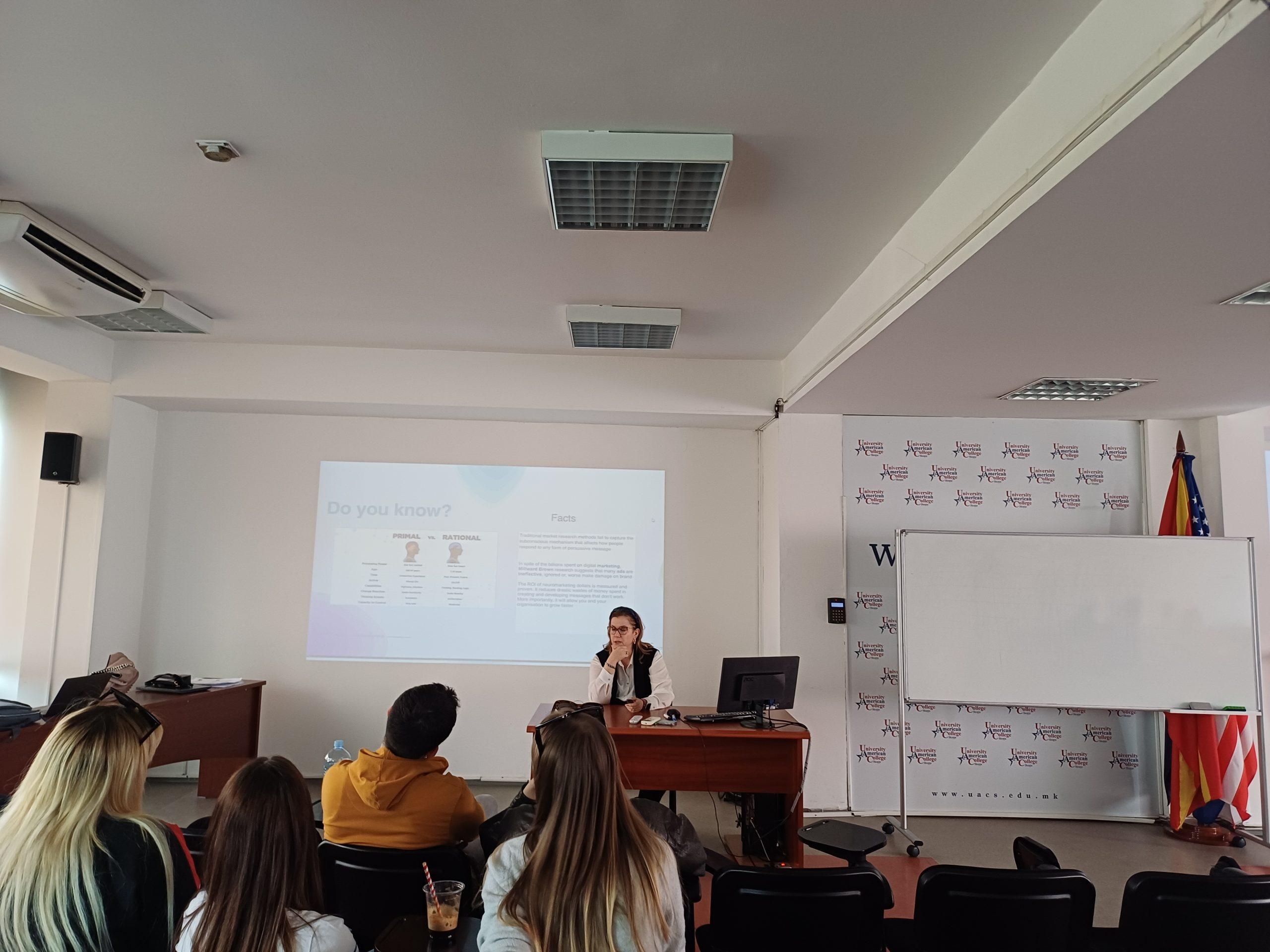 UACS guest lecture on the topic ‘Better Communication with Neuromarketing’